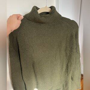 J. Crew Olive Green Turtleneck Sweater